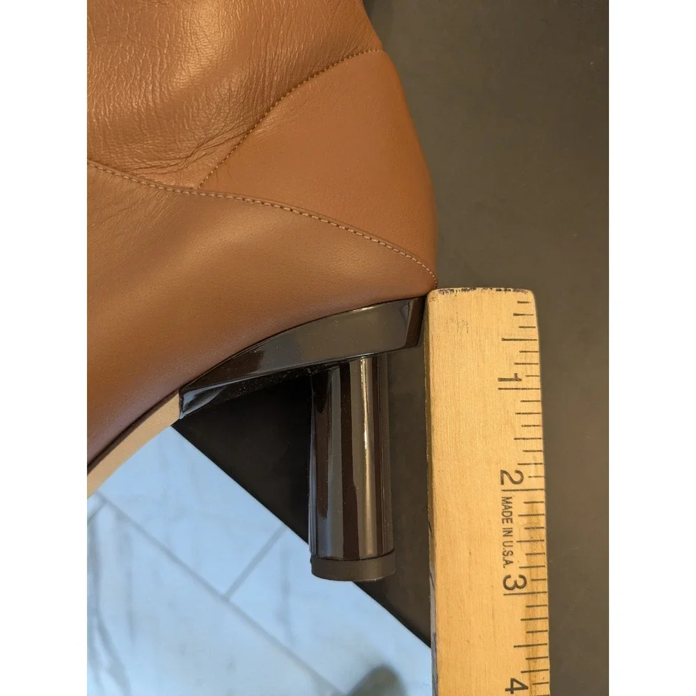 NIB Tibi‎ Caleb Calf Tan Leather Over The Knee Pointed Toe Boots  Size 36